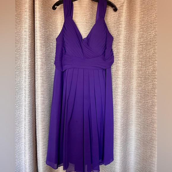 Purple chiffon swing dress - Picture 1 of 4